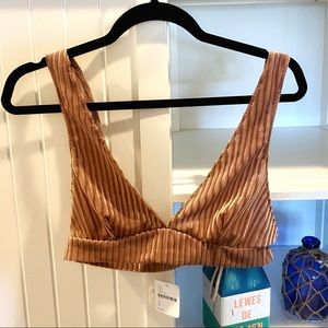 NWT FP rose velvet bralette